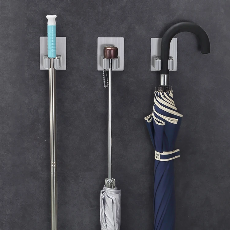 304 Stainless Steel Mop Handle Holder Wall Mount Household Mop Handle Holder Reusable Tool