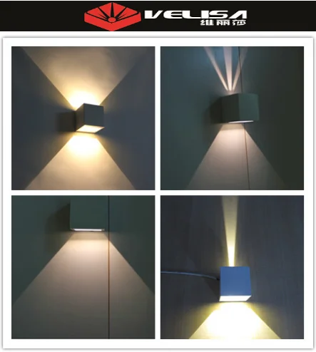 VL3001C(2x3W) Up Down Illuminate Rays With Different Fixed Beam Angle Outdoor Up Down Wall Light