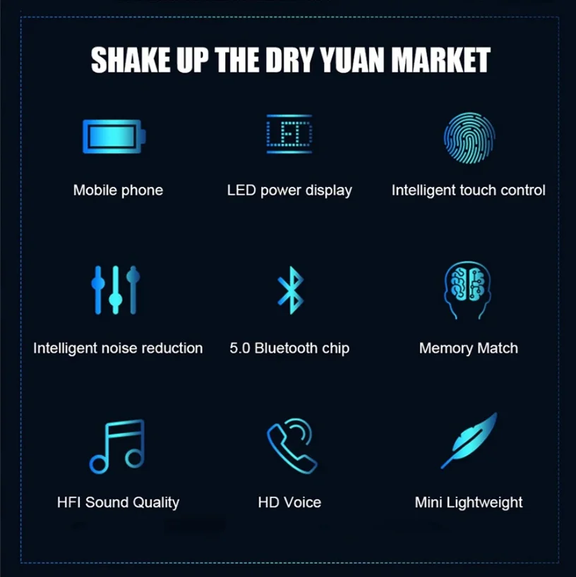Starfun Headphones Earphones Tws Wireless Earbuds Bluetooth Earphone Headphone Earphone+ - ANKUX.COM