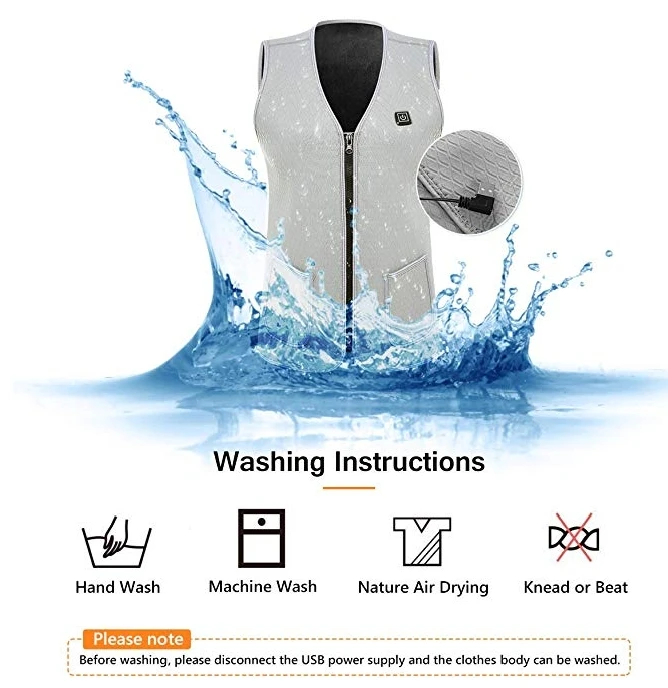 RTS High Quality Warming Neoprene USB Electrics Heated Vest With Adjustable Temperature