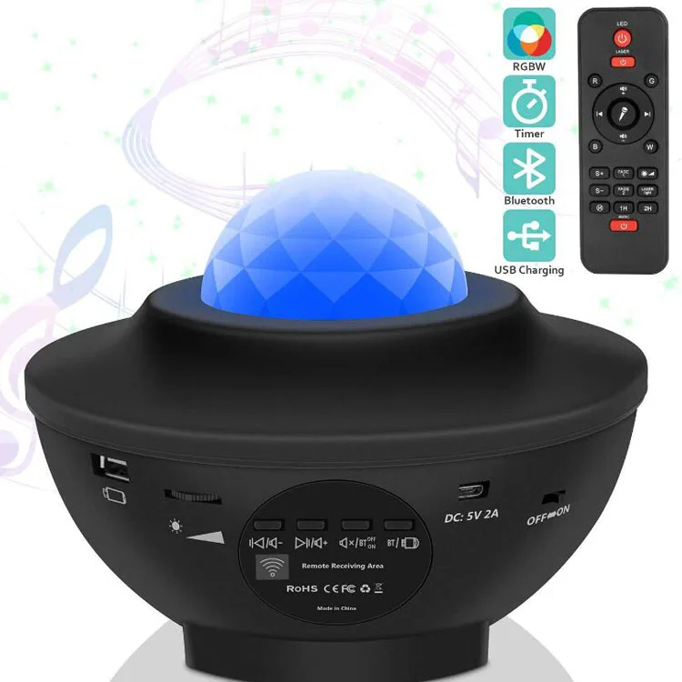 2020 Amazon Remote control muti-functions star  musical master Kids Led Night Light laser cosmos Stars Projector for kids baby