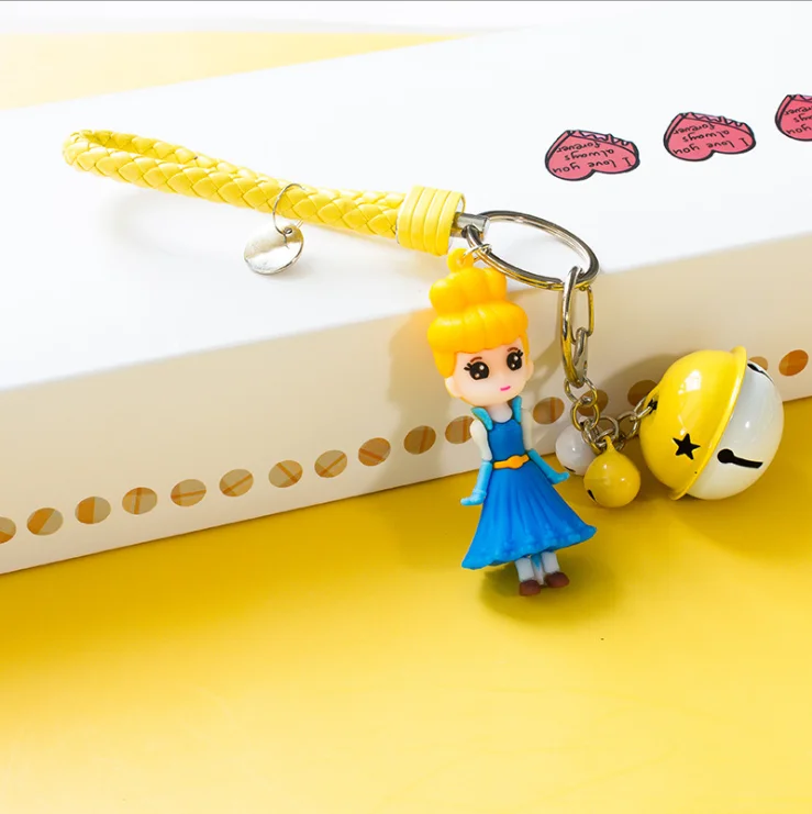 Princess Cartoon Keychain Custom Cartoon Cute Princess 3d Soft Pvc Car Pendant Accessories ...