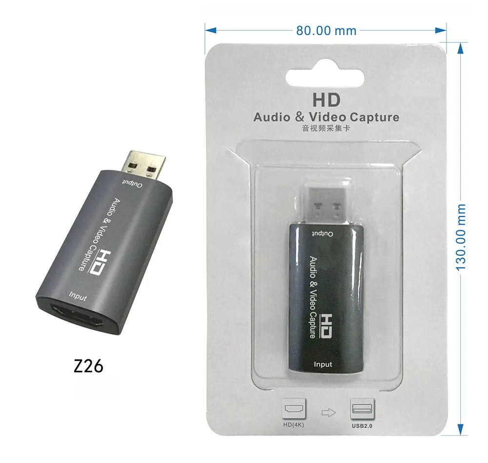 High Quality USB 2.0 Video Hd Capture Card Device Camera 1Piece For Video Capture