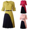 Factory Direct Lady Sexy Patchwork Ruffle Dress Women Casual Party Hot Night Casual Elegant Dinner Dress