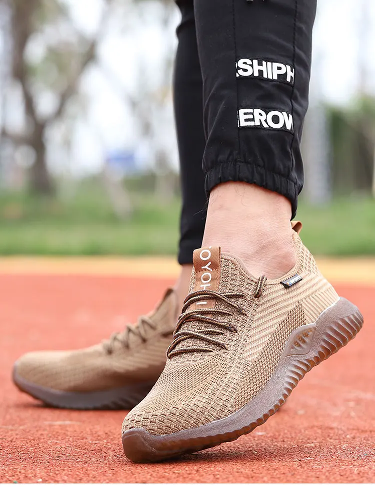 brown work sneakers