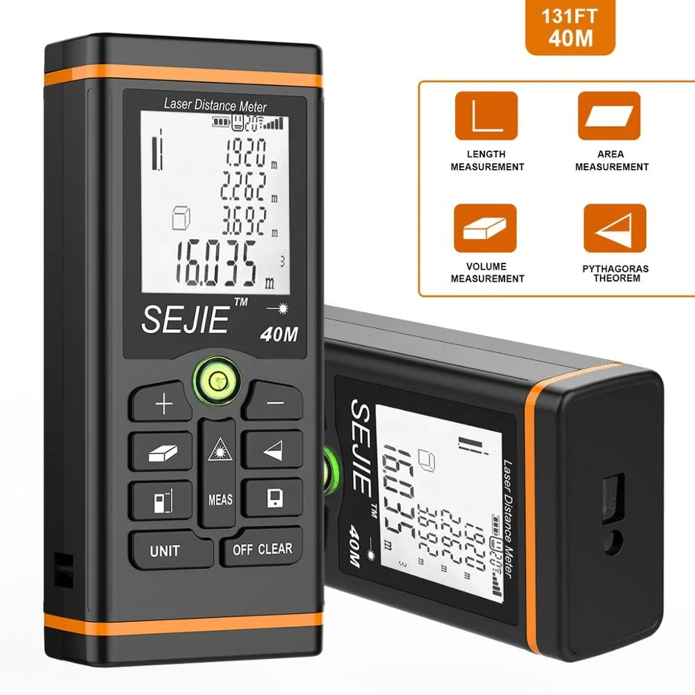 
2019 Hot Sale laser measure 40m/60m/100m/120m Laser Distance Meter Laser Rangefinder In Laser Pointer 