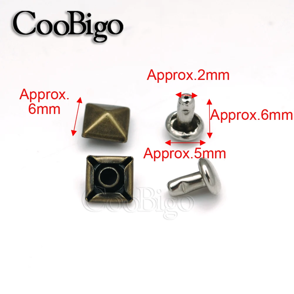 Cap Patch Rivets 500pcs Square Double Cap Rivets For Caps, Jeans & Oem