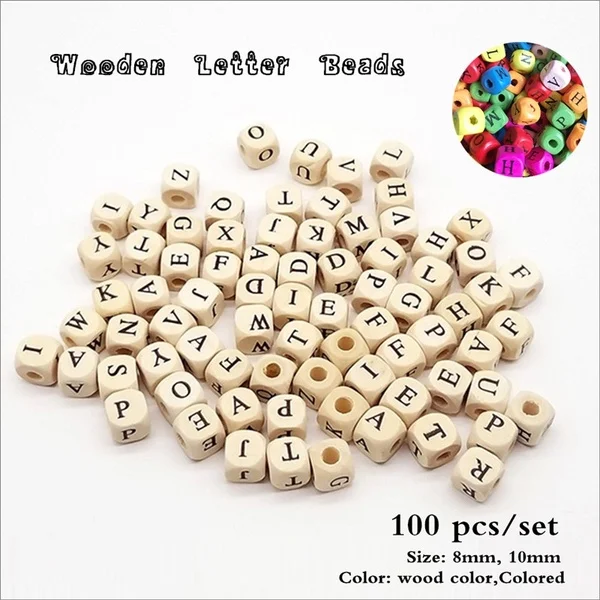12mm Beech Wood Cube 26 Alphabet Letter Beads For Kids Diy - Buy Wood ...