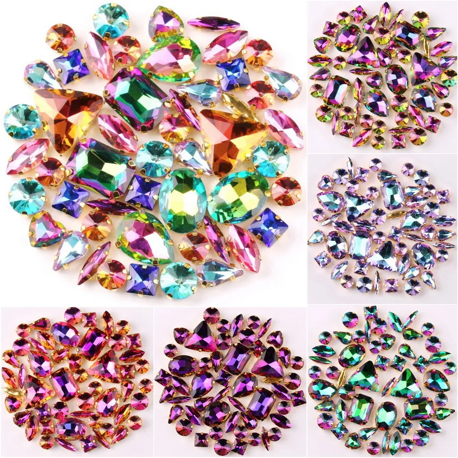 

rainbow rhinestone,2 Bags, As the picture shows