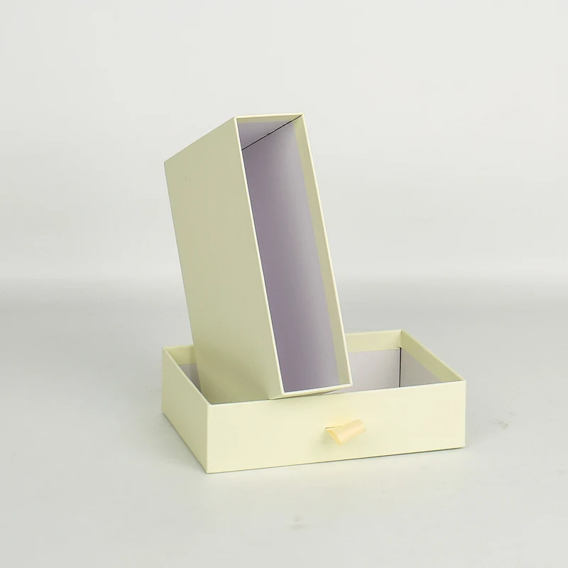 Simple Logo Printed Foldable Drawer Boxes Packaging Sliding Drawer Gift Paper Box manufacture