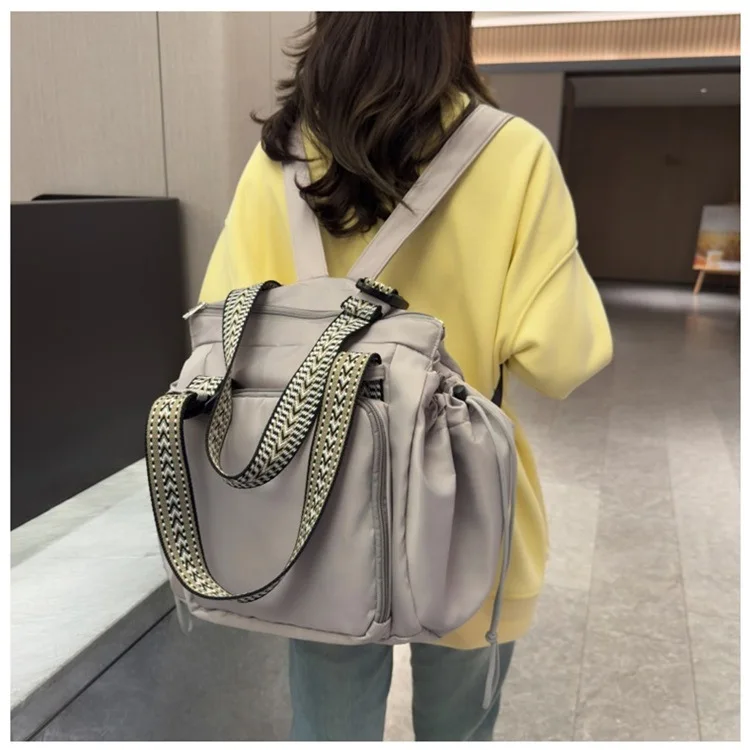 Large Capacity Double Shoulder Mommy Bag Portable Fashion Parent-Child Backpack Car Cradle Maternity Shopping Basket Lazy Travel