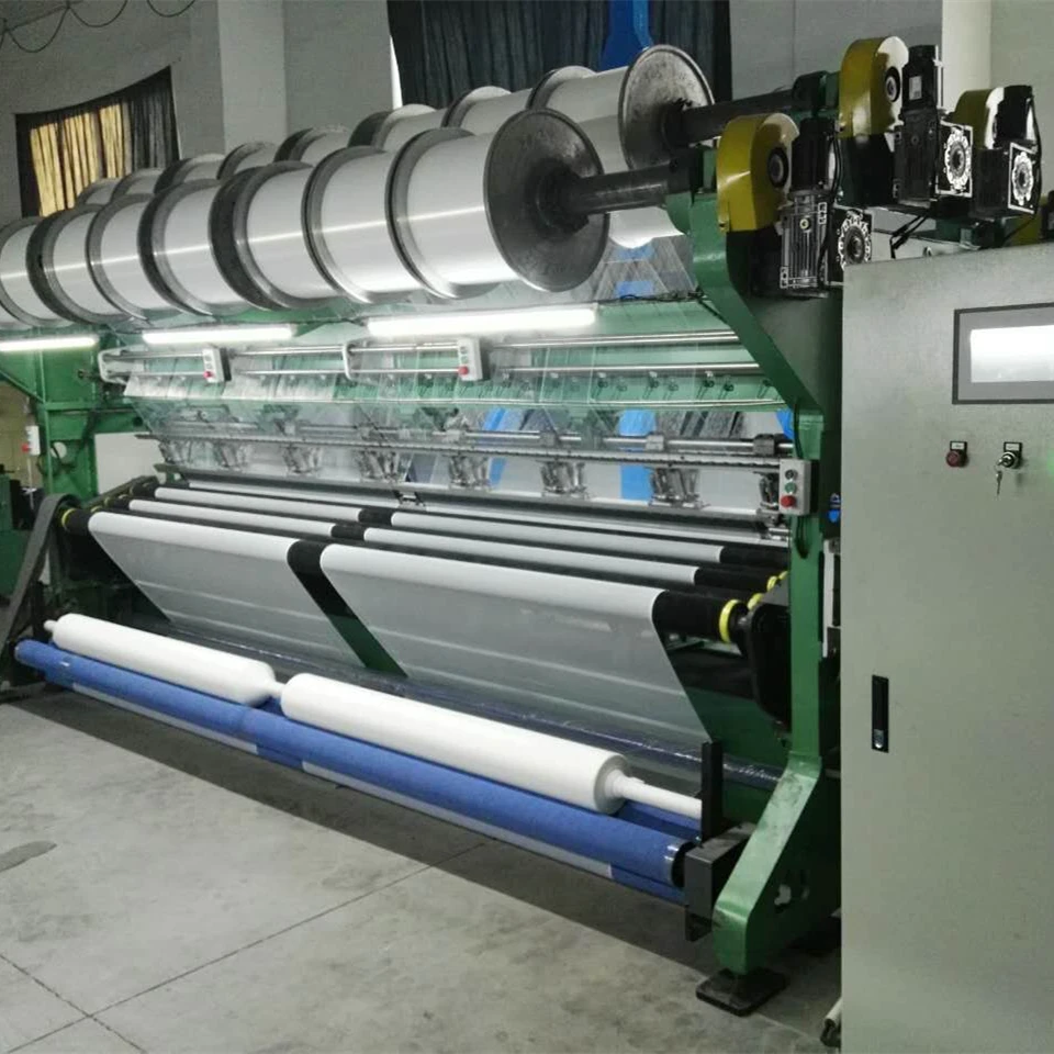 Double Needle Bed Warp Knitting Machine with 1 Year Warranty 7000 KG Weight and 8200*1700*2400 Dimension for Safety Net Production