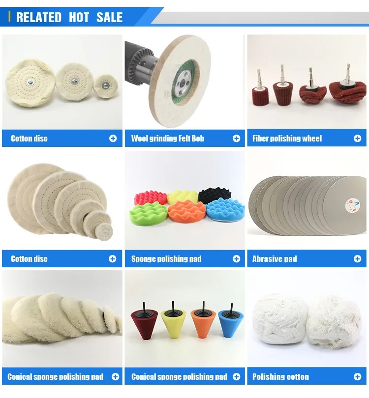 Wool Polishing Disc 6 Inch 150mm Denim Fabric Polishing Pad Car Sponge