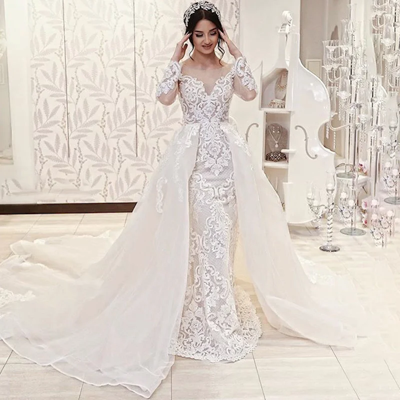 detachable bridal train