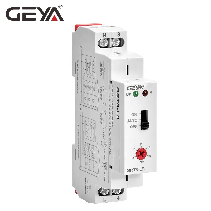 GEYA GRT8-LS 16A Staircase Switch 220V 230V AC Timer Electric Staircase Corridors Light Switch