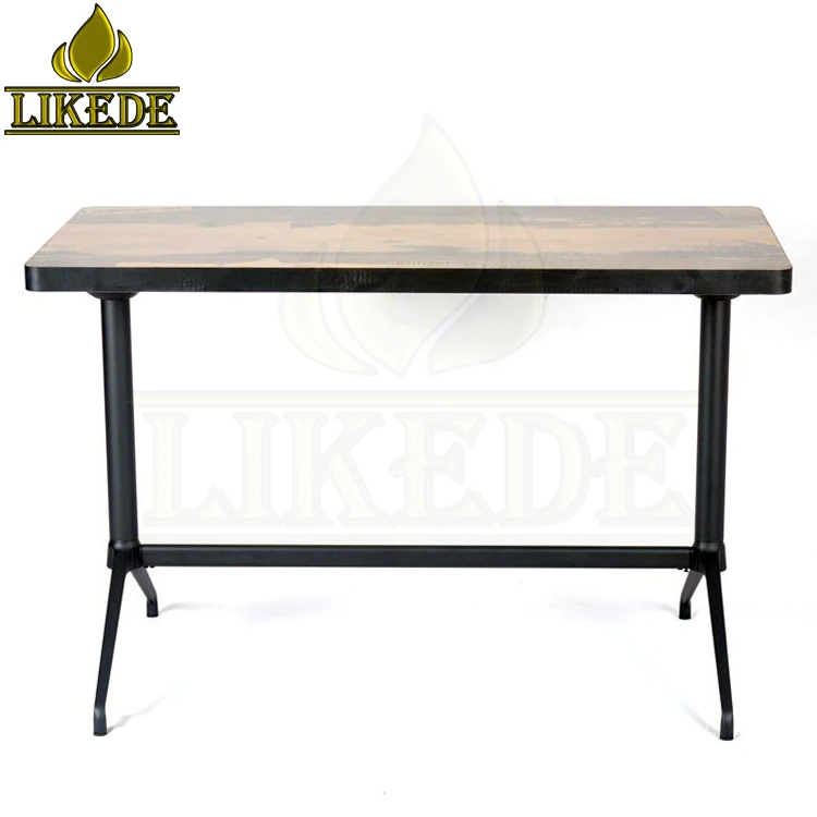 Outdoor Dining Rectangle Restaurant Table With Aluminum Base Stylish Outdoor Table for Enjoying Meals