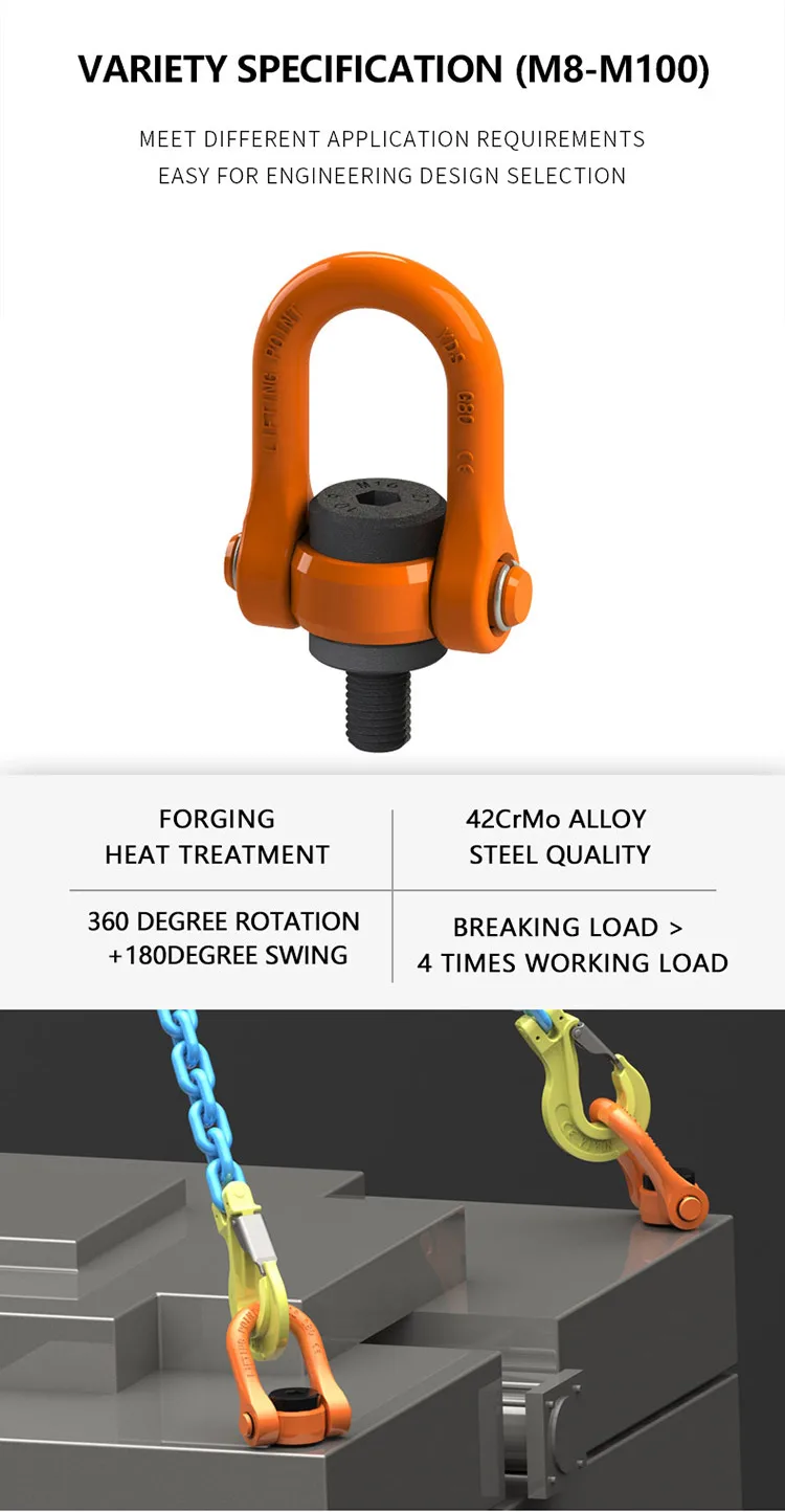 Universal Hebering M10 Mit 360° Drehung - Hochfester Hebearm Für Industrie & Handwerk