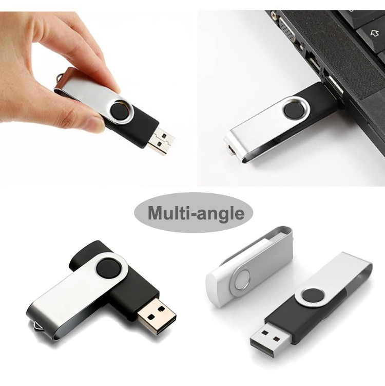 Rotate Metal Gift USB Flash Drives Bulk Cheap Swivel 1GB Corporate - ANKUX.COM