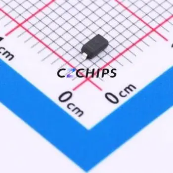 Close-up photo of 1N4148W-7-F diodes on a white PCB with solder pads