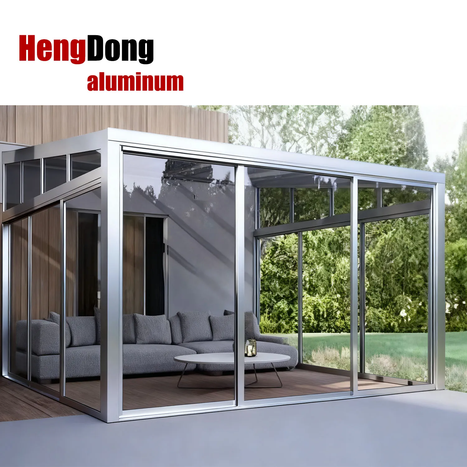 Direct Factory Selling Aluminum Frame Greenhouse with Polycarbonate Roof Glass Garden Morden Aluminium Greenhouse manufacture