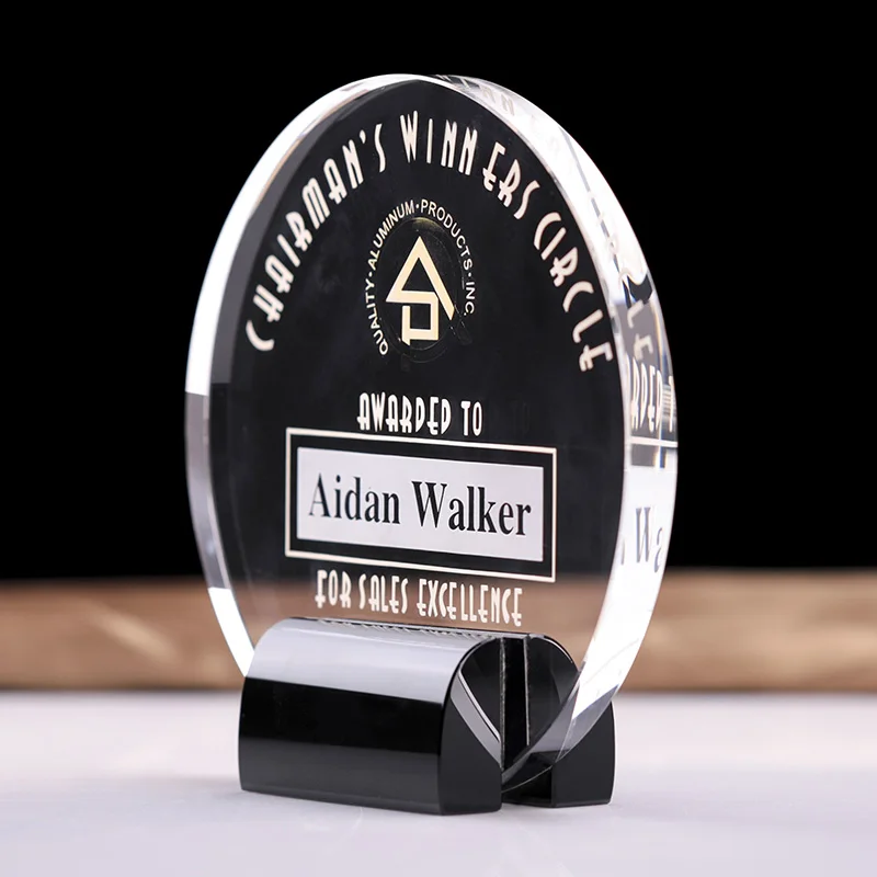 crystal laser plaque employee recognition awards manufacture