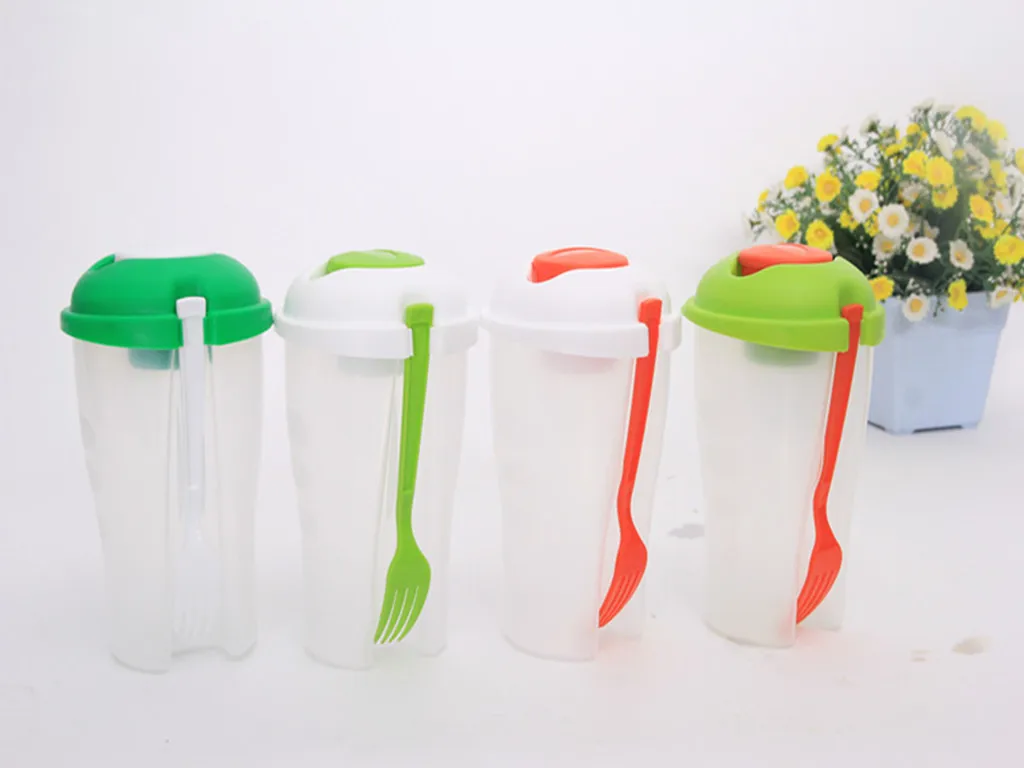 Madou Hot Selling Food Grade Plastic Salad Cup Keep Fresh Salad Shaker