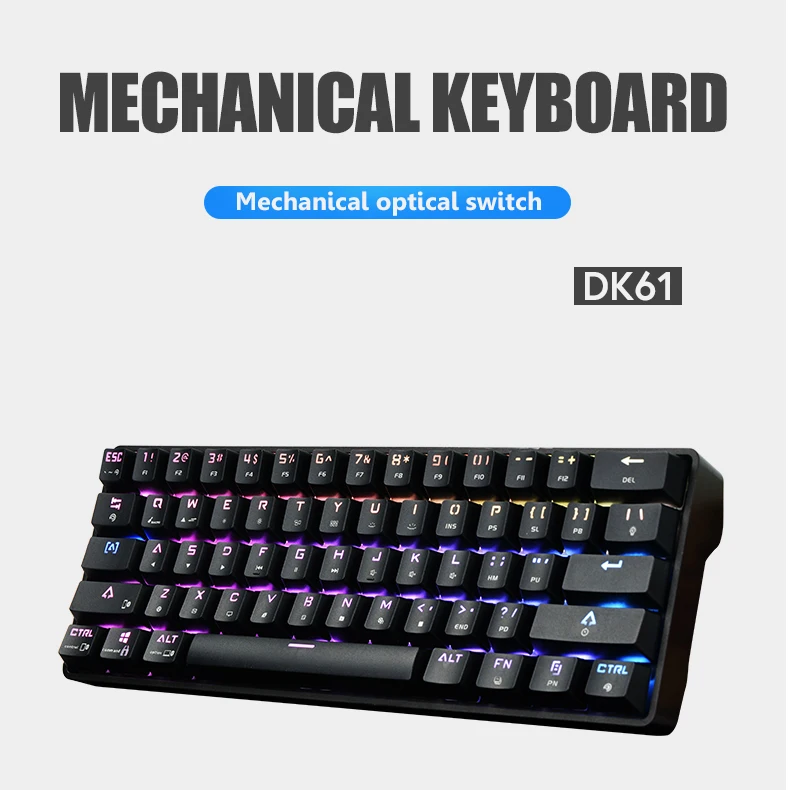 Wholesale Wireless Rgb Keyboard Dk61 60% Mechanical Mini Gaming ...