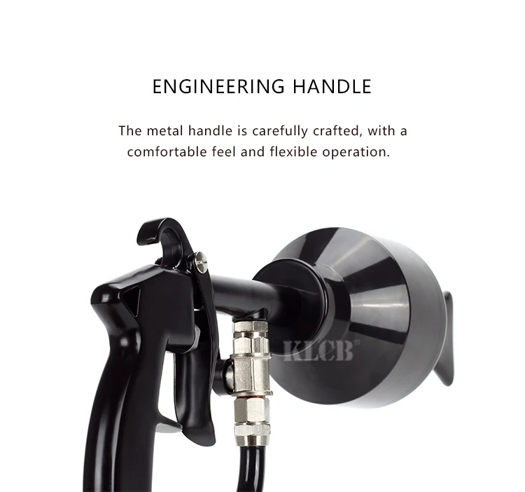 Eauty shop-pistola de espuma de aire, equipo de lavado de doble tubo para mezclar Detalles