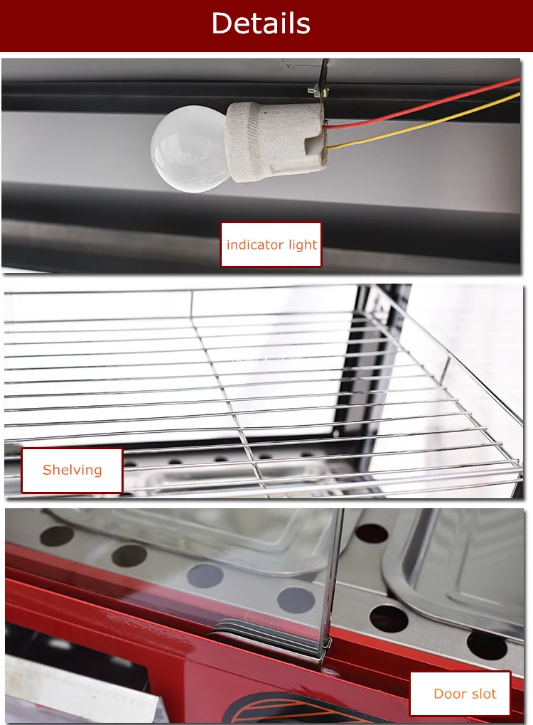 Kitchen Catering Electric Hot Food Warmer Display Showcase With CE factory