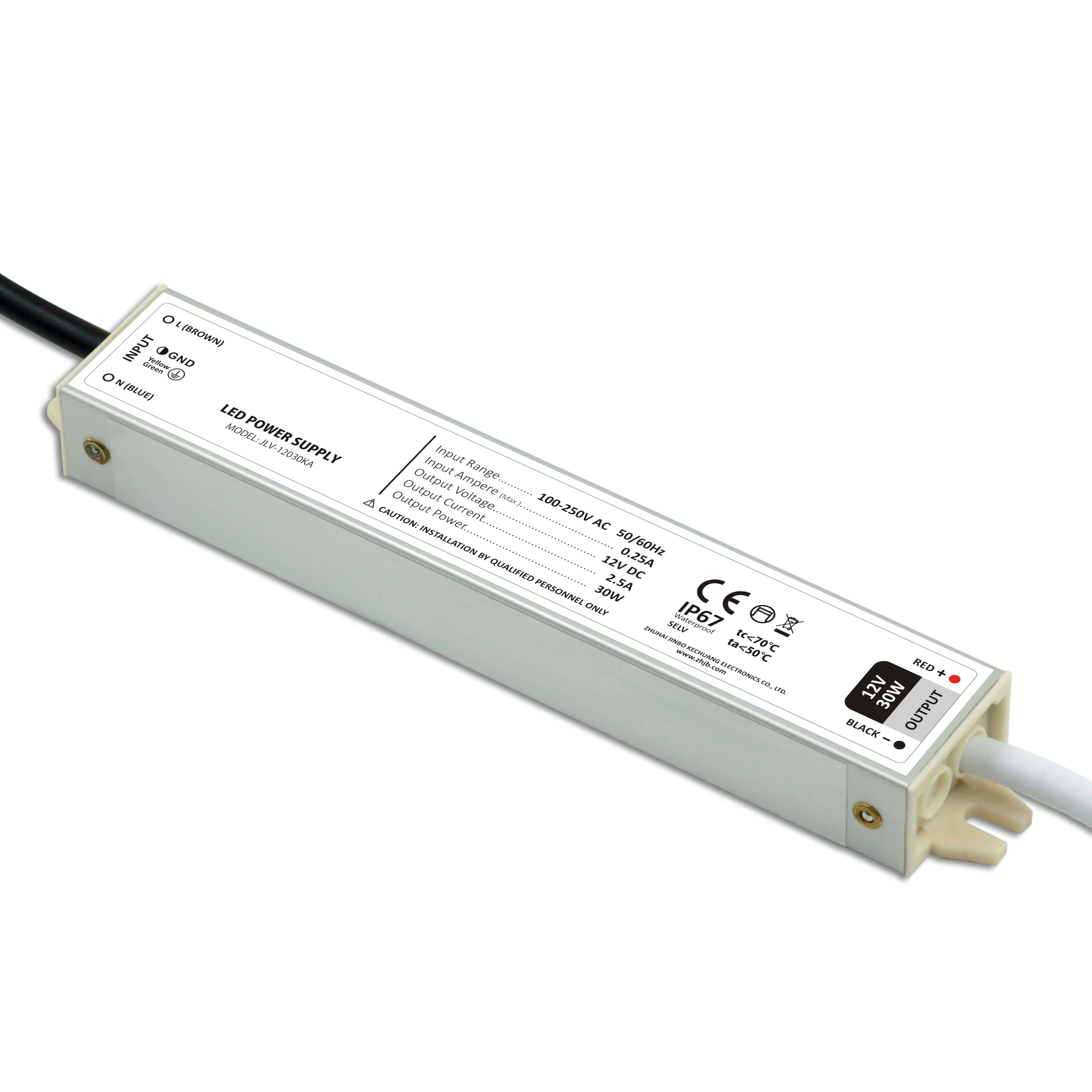 LED transformador 12w 0,5a 24v fuente de alimentación impermeable transformador de LED tiras 