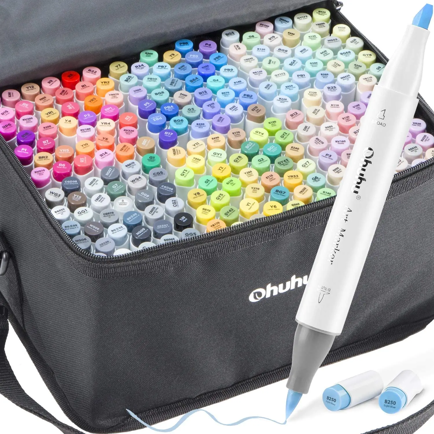Ohuhu 216+1 Colors Dual Tip Marker Set - Alcohol Based Brush
