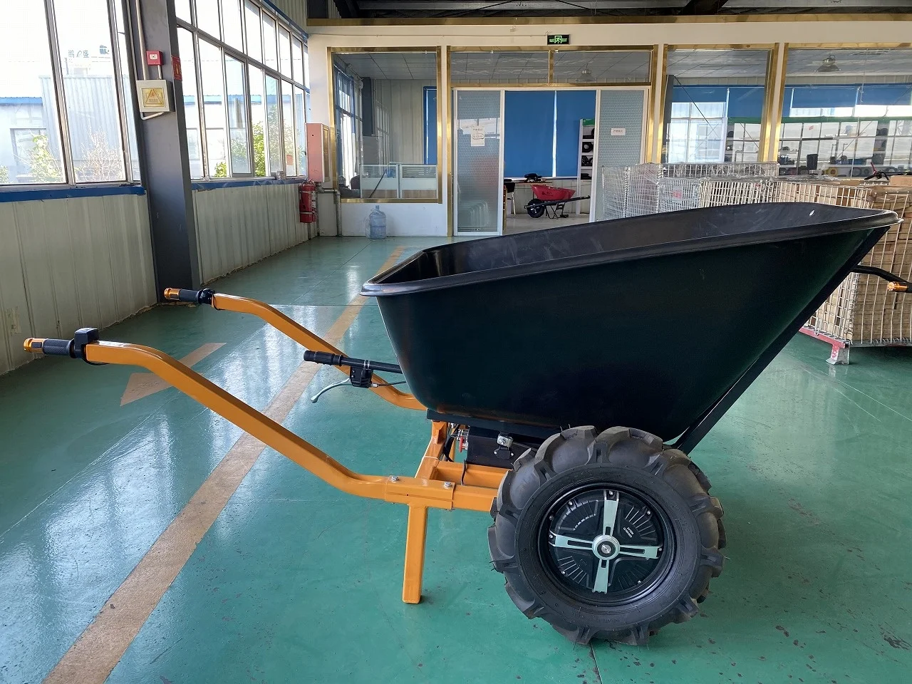 电动手推车700w双电动轮动力装载桶机械,建筑移动工具车ewb9600