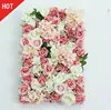 luxury 3d flower wall backdrop mat wedding home decor Artificial panels decoration red silk flower wall