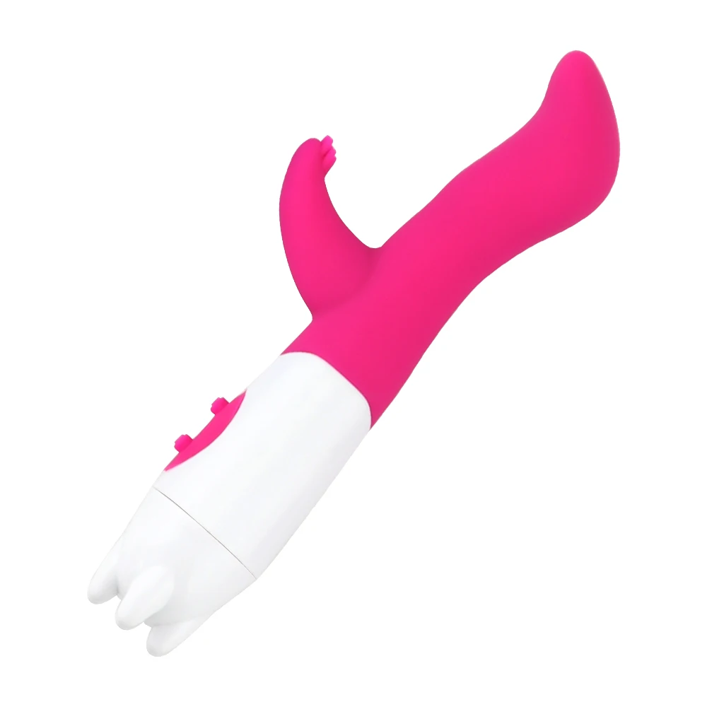 Battery 10 Speeds Dual Silicone Girls Masturbation Sex Rabbit Vibrator