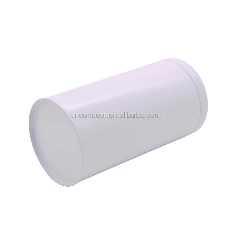 Custom Luxury Antique white Chinese Green Tea Canister Metal Round Box For Sale