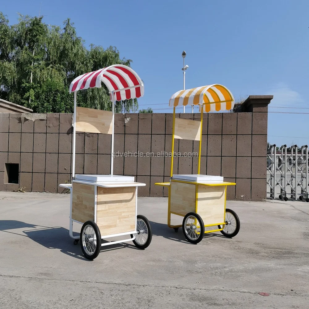 fashion ice cream van food cart new wooden ice cream cart