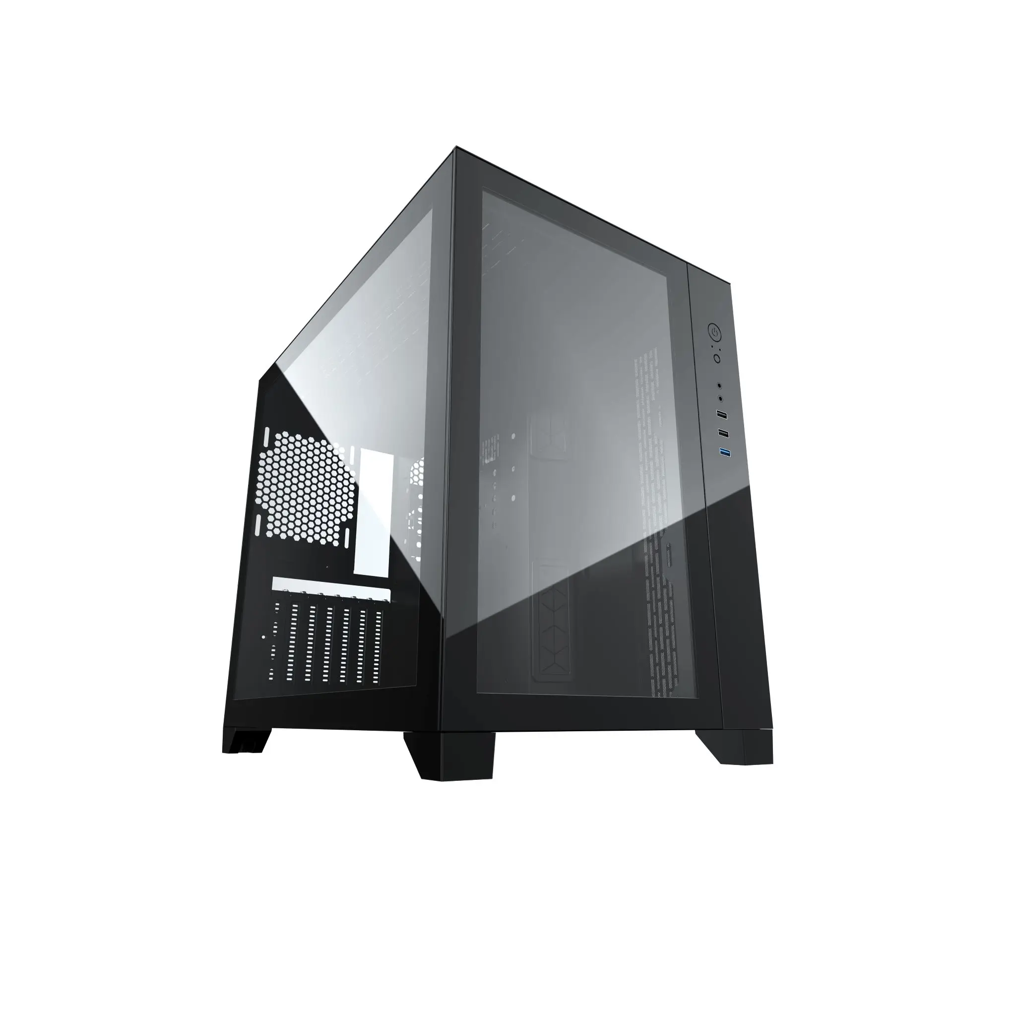 Full Tower Computer Chassis Desktop 360 Water Cooled Side Transparent