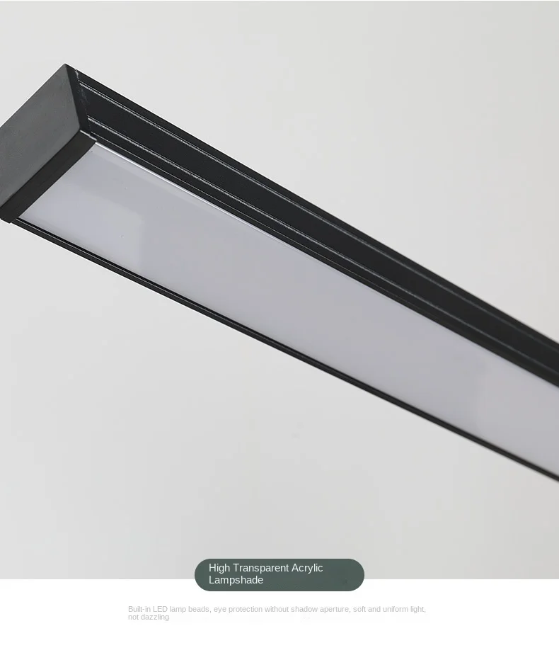 现代铝制学生夹护眼可调长臂折叠发光二极管台灯可调光3000-6500K色温