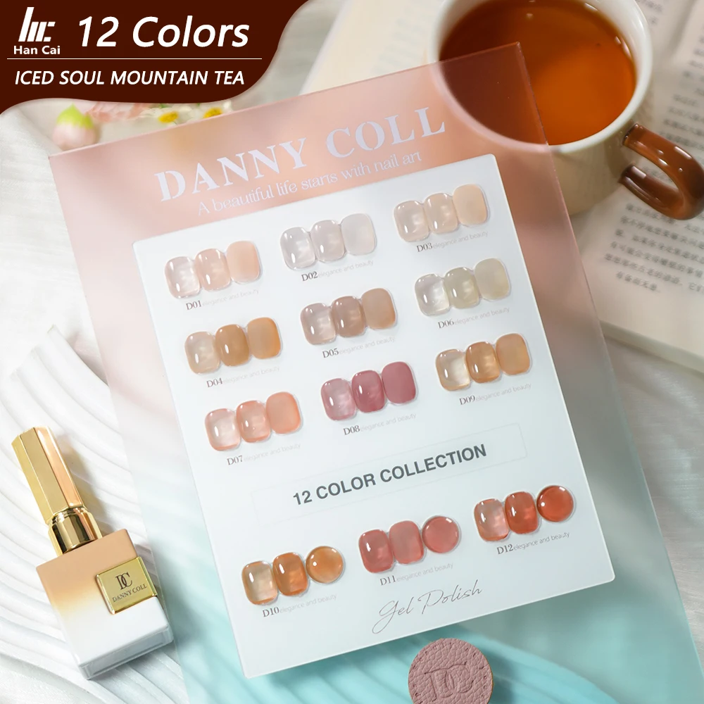 Danny Coll 12 Colors Jelly Gel Polish Set - Non-Toxic UV Gel for