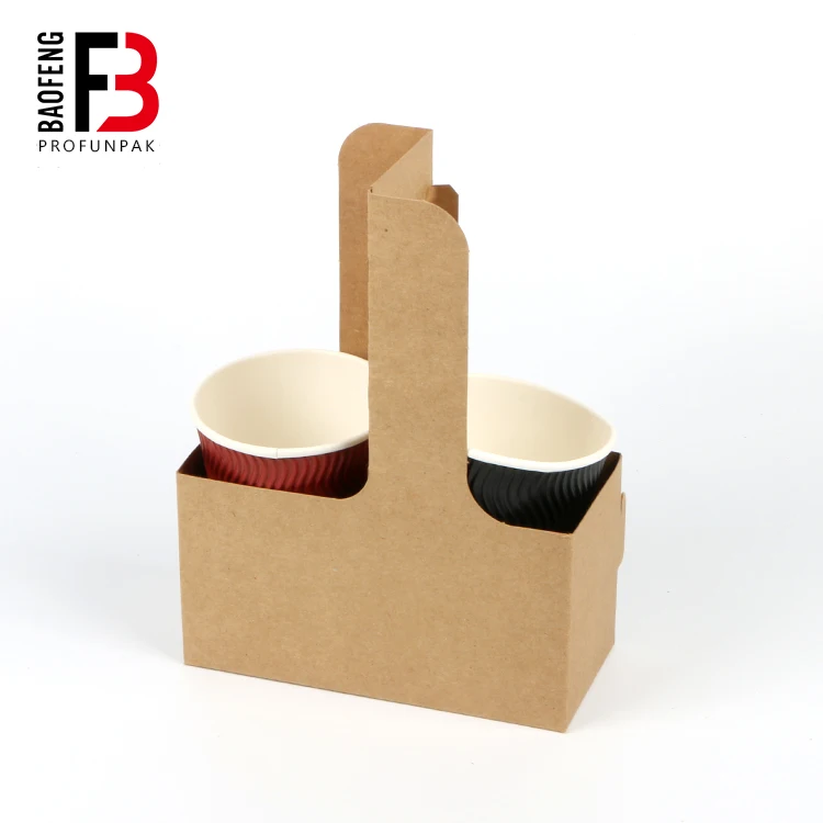 Cardboard Cup Holders Coffee Paper Cup Kraft Take Away Carrier Buy