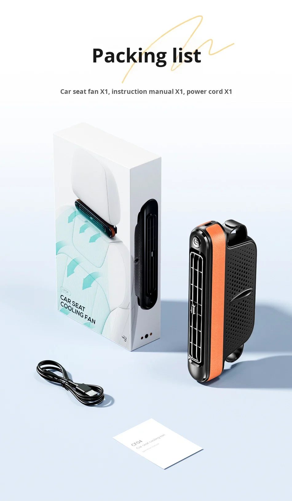 Bladeless Plastic Car Fan, X-RACING, USB - detail 14