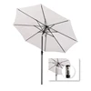 OEM 9 Ft Patio Umbrella Outdoor Garden Table Umbrella with Tilt and Crank 8 Ribs in Beige Canopy