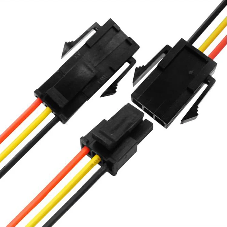 2 pin 3 pin sm male female plug cable electronic led strip molex 43645 pitch 3.0 wiring harness  conector to jst connector