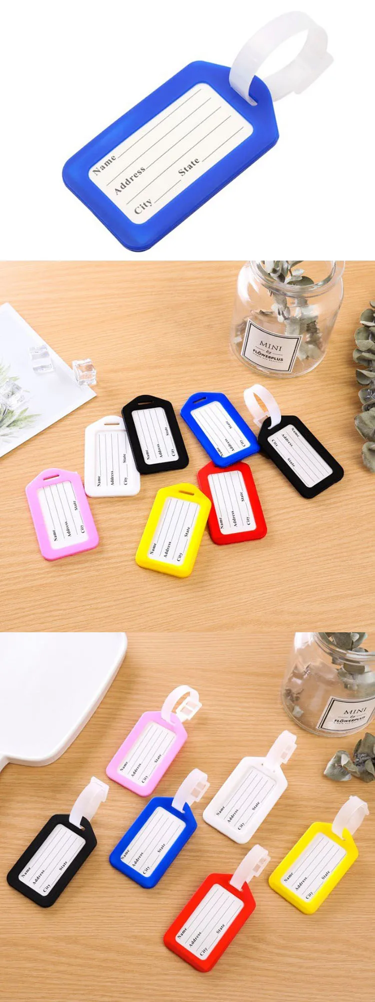 customizable baggage accessories plastic baggage tag with logo