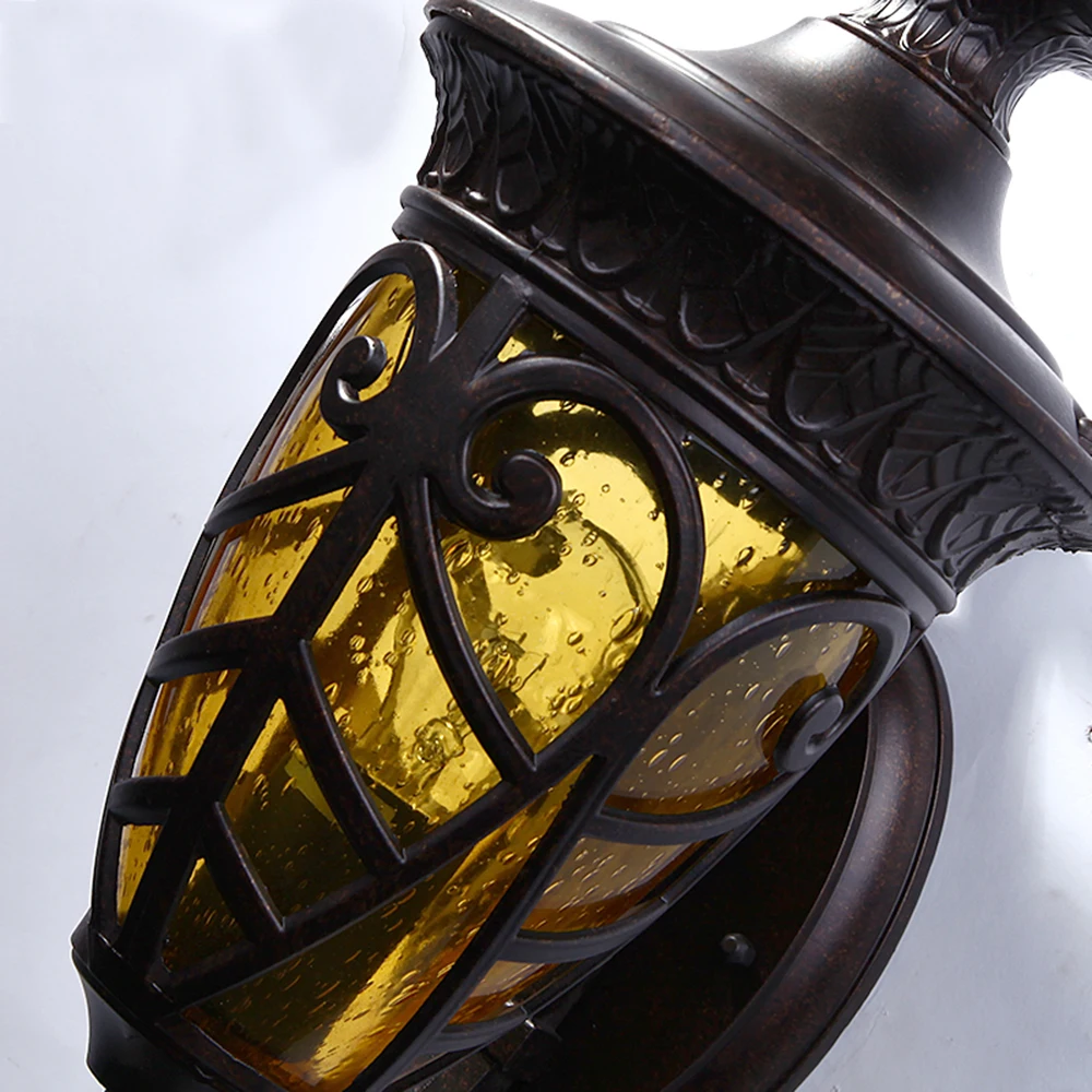 European style antique solar wall lights outdoor waterproof wall lantern villa garden exterior lamp wall mounted indoor lights