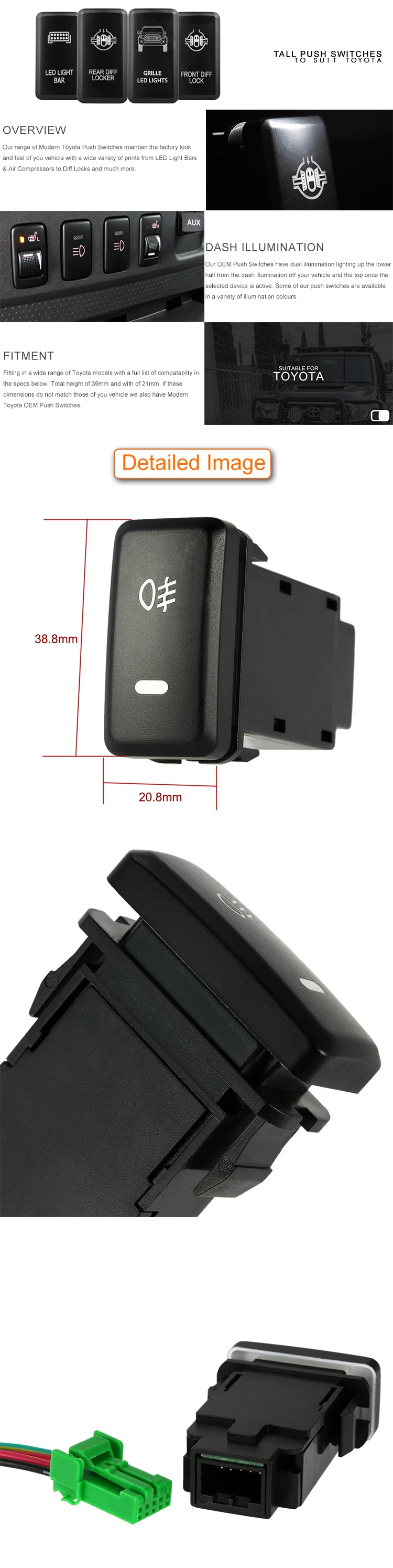 Car Switch Led Driving Light Onoff Spst 12v Push Button Switch Fog