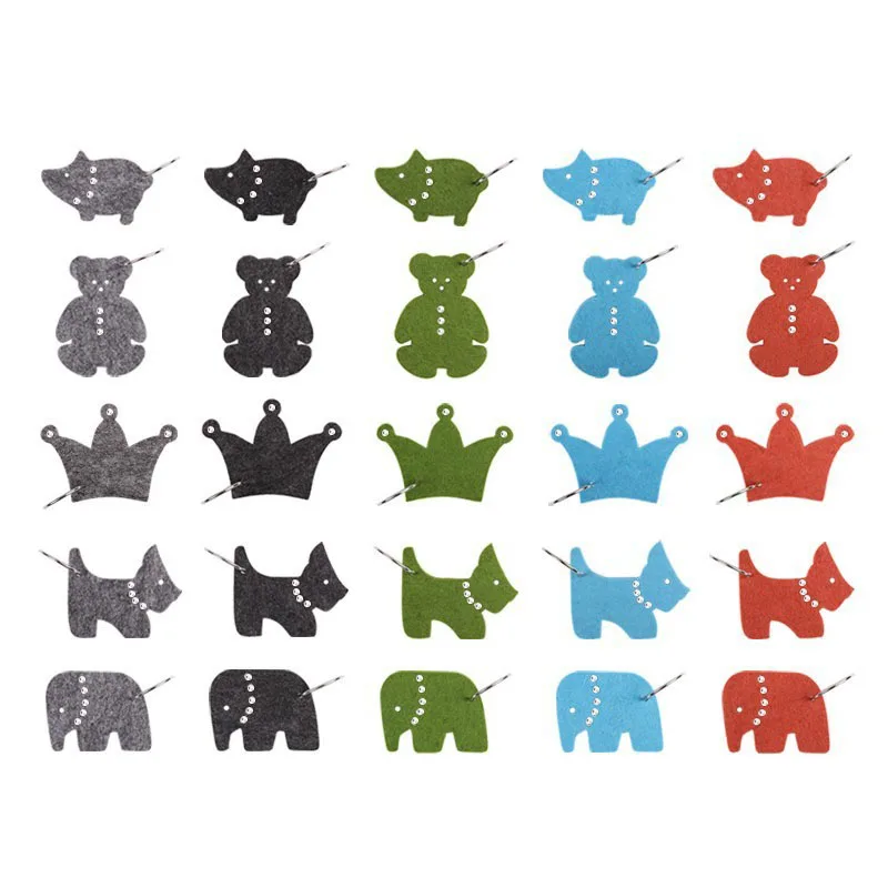 muti-colors key holders felt with name