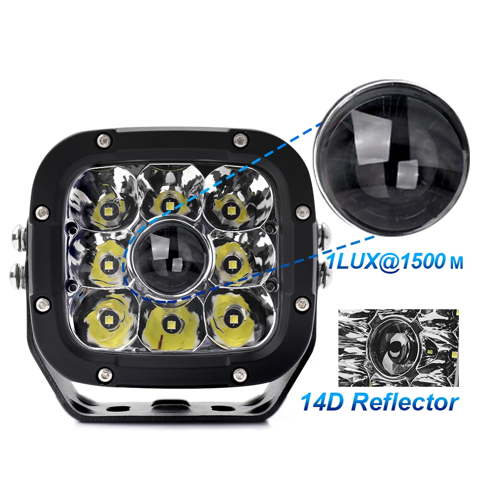 New Arrived Customized Lux@1500m High Speed Spot 50W Off Road Mini Laser 5 inch Spotlight Laser Led Driving Lights for 4x4