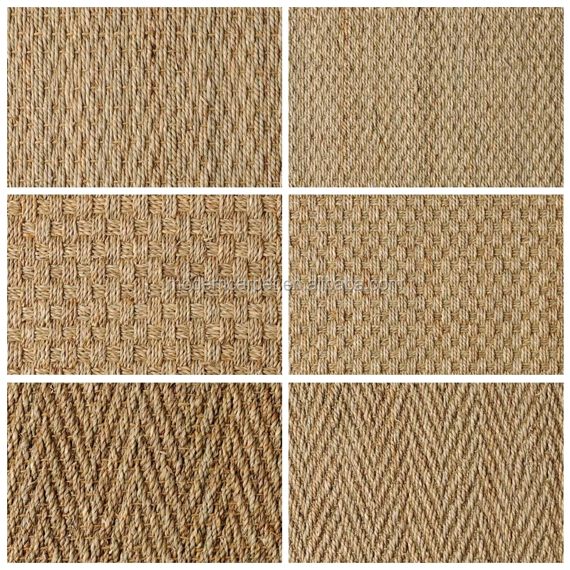 Natural Colour Wall To Wall Natural Seagrass Corn Husk Woven Weave Carpet Seagrass Carpet Roll