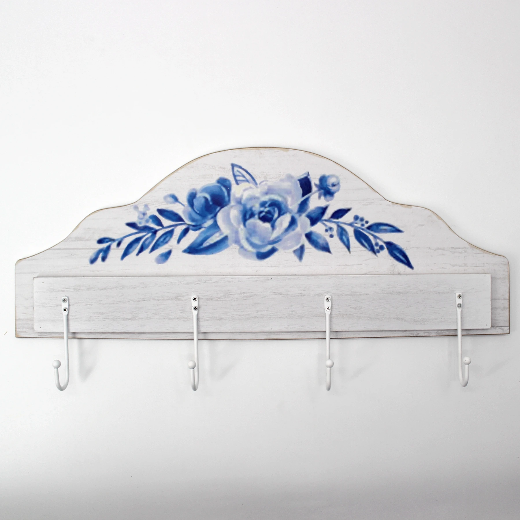 
Durable 4 hooks vintage wall mounted wooden coat hooks rack for Entryway Bathroom Closet Room Storage 